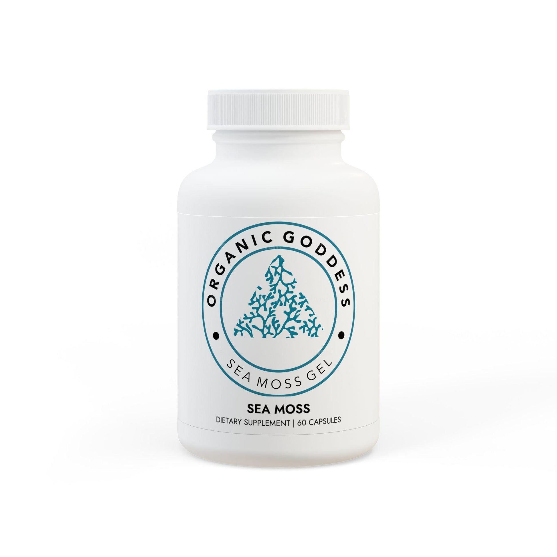 Organic Goddess Sea Moss Capsules - 60 Capsules | Sea Moss Dietary Supplement | Sea Moss Benefits | Sea Moss Near Me